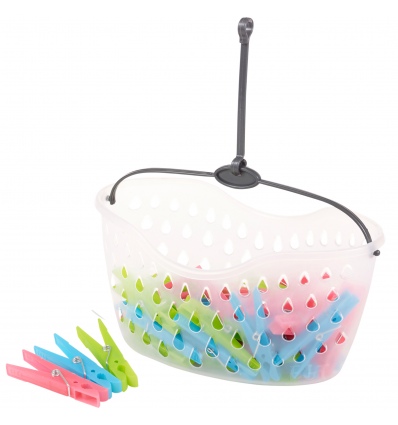 Plastic Basket With 36 Pegs [143744]