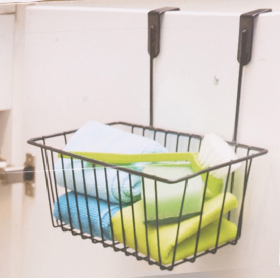 Set Of 2 Over Kitchen Door Storage Basket Rack Undershelf Hang