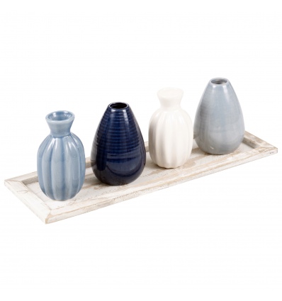Set of 4 Vases On a Tray [289361]