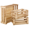 3 Pcs Wooden Trays (2 sizes) [074871]