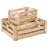 3 Pcs Wooden Trays (2 sizes) [074871]