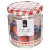 Glass Jam Jars With Metal Checkered Lids