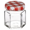 Glass Jam Jars With Metal Checkered Lids