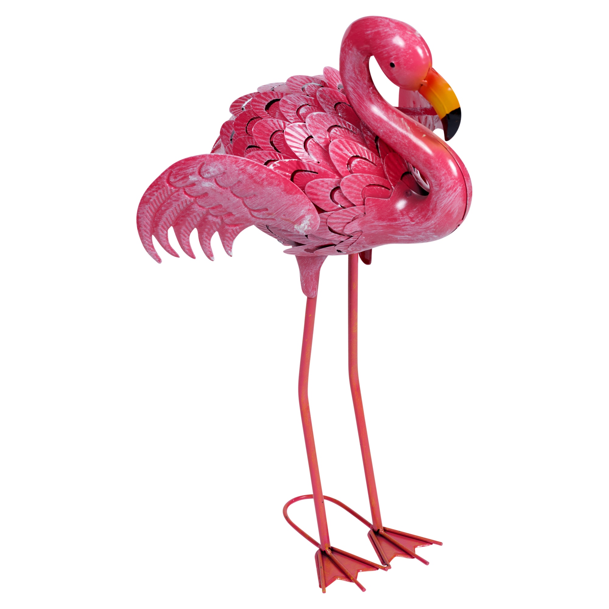 Decorative Flamingo Outdoor Garden Weather Resistant Metal Pond Lawn