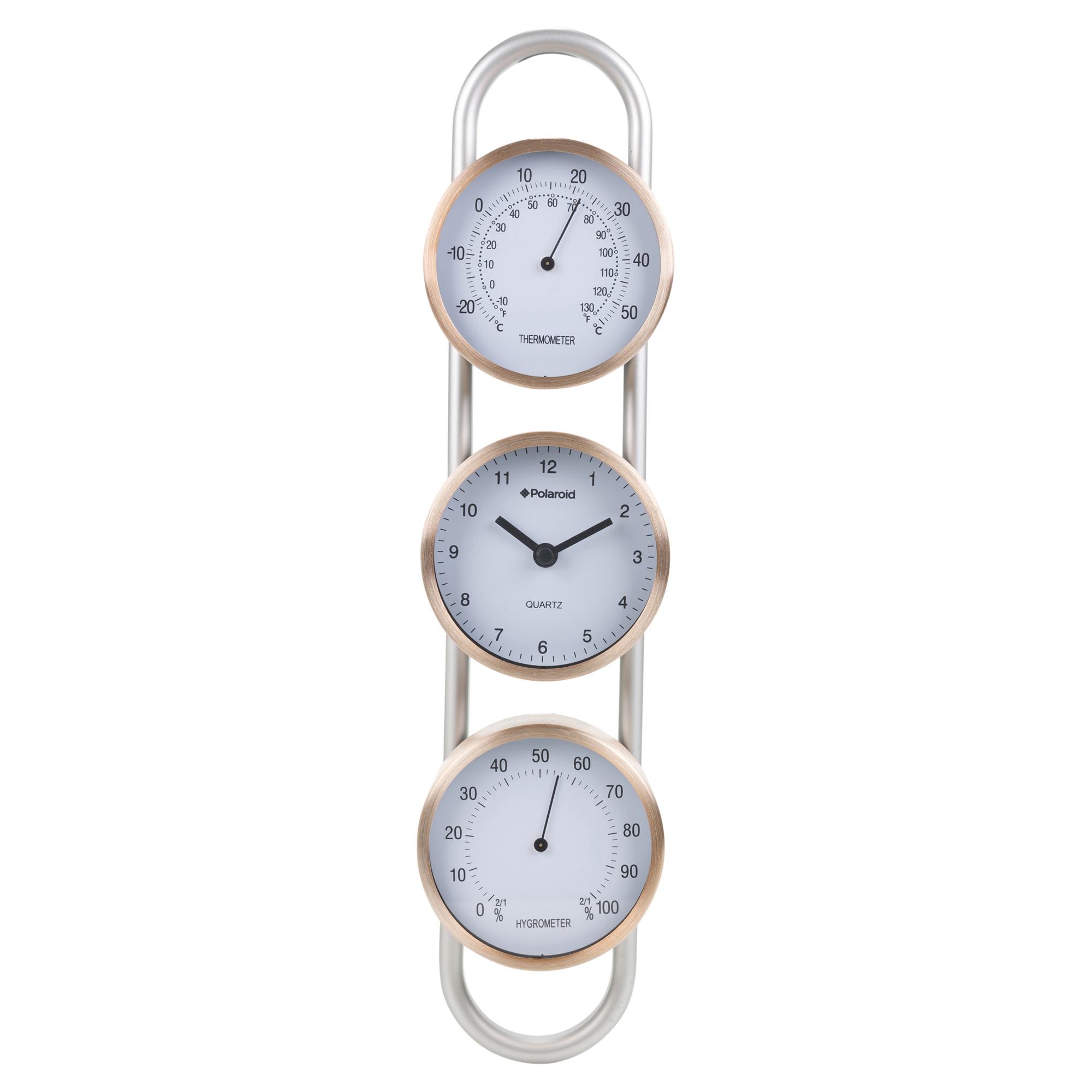 Polaroid Weather Station Quartz Clock Thermometer Hygrometer Forecast