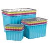 Ripple Design Storage Boxes With Grey Lid