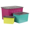 Ripple Design Storage Boxes With Grey Lid