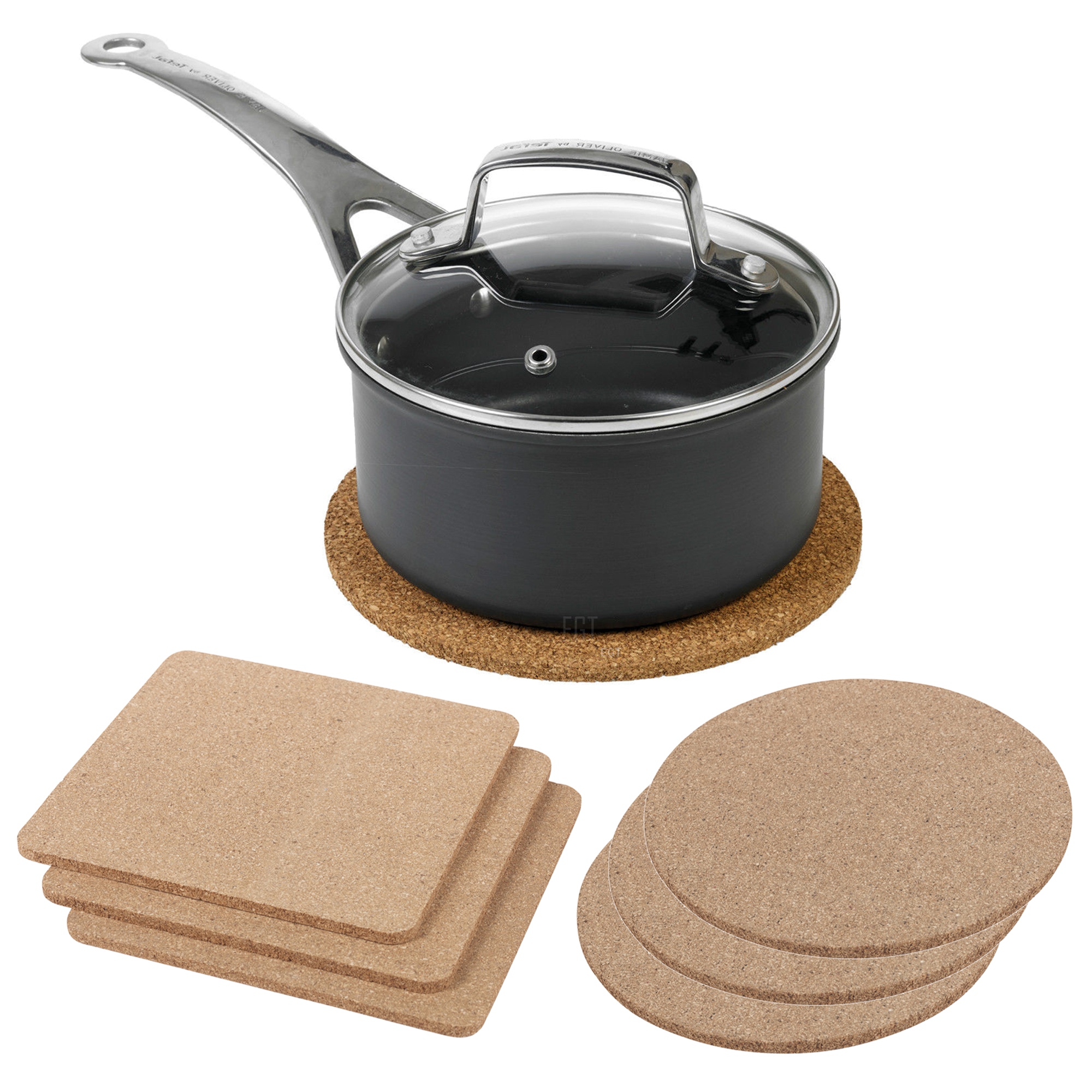 3pc Natural Cork Pot Pan Heat Resistant Coasters Pads Kitchen Surface