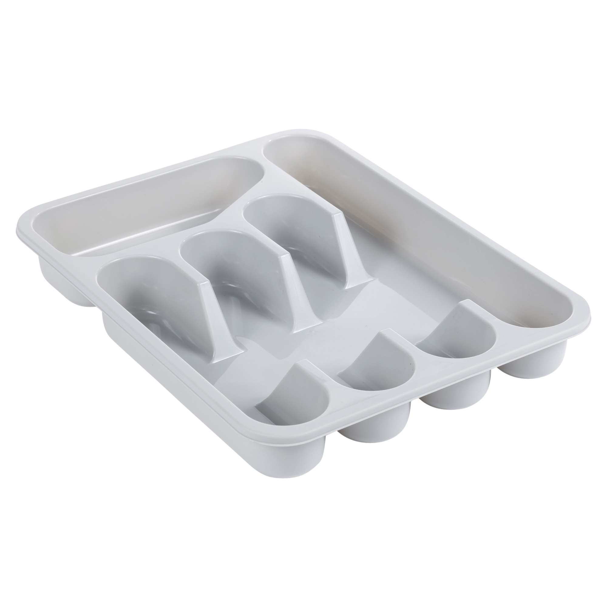 5 Compartment Plastic Cutlery Tray Kitchen Drawer Organiser Holder
