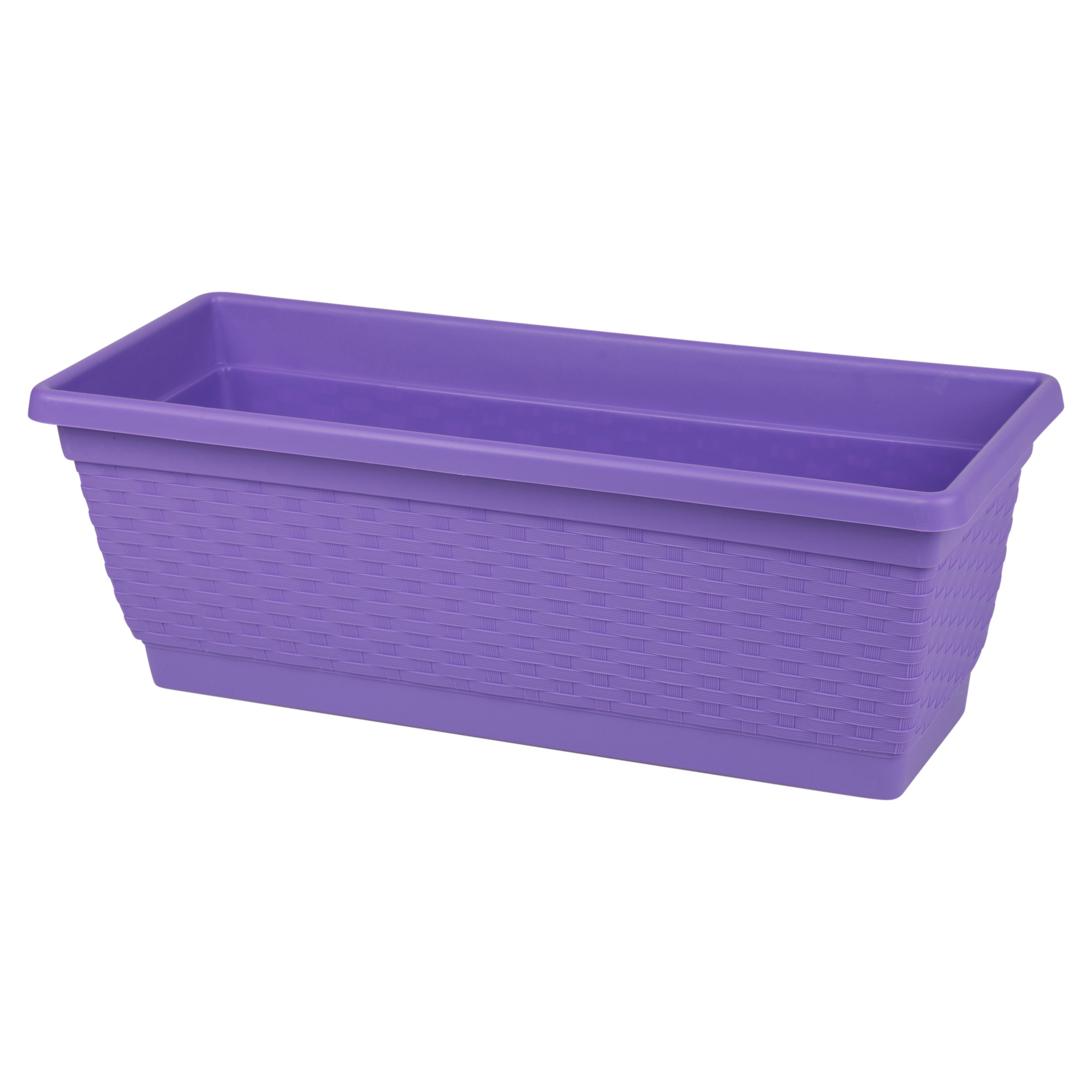 Rattan Plant Flower Round Rectangle Stackable Pot & Saucer Herb Planter