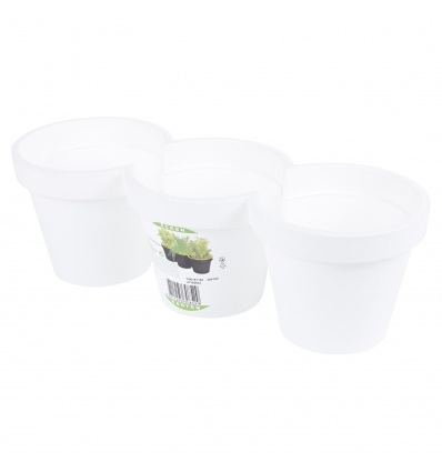 White 3 Section Herb Pot [308529]