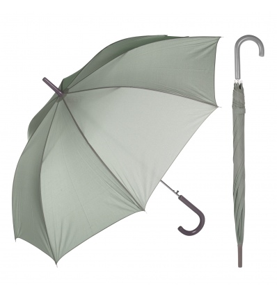 Grey Crook-Handle Umbrella [005431]