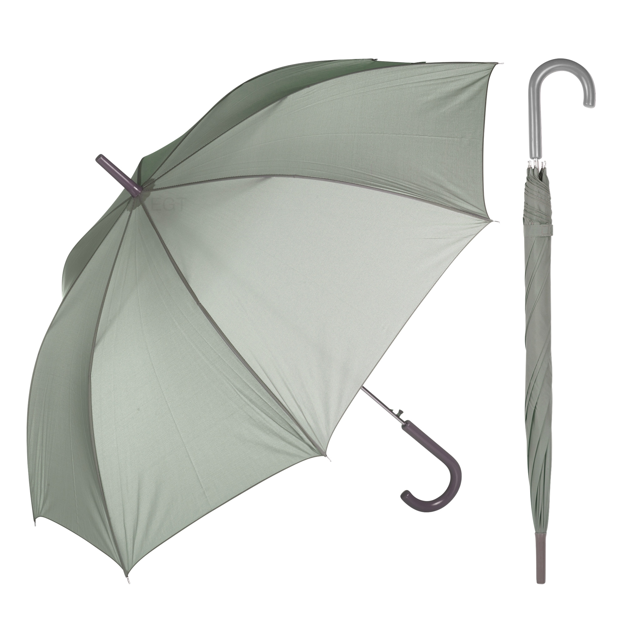 Large Wooden Crook Handle Automatic Opening Umbrella Brolly Walking Stick Rain