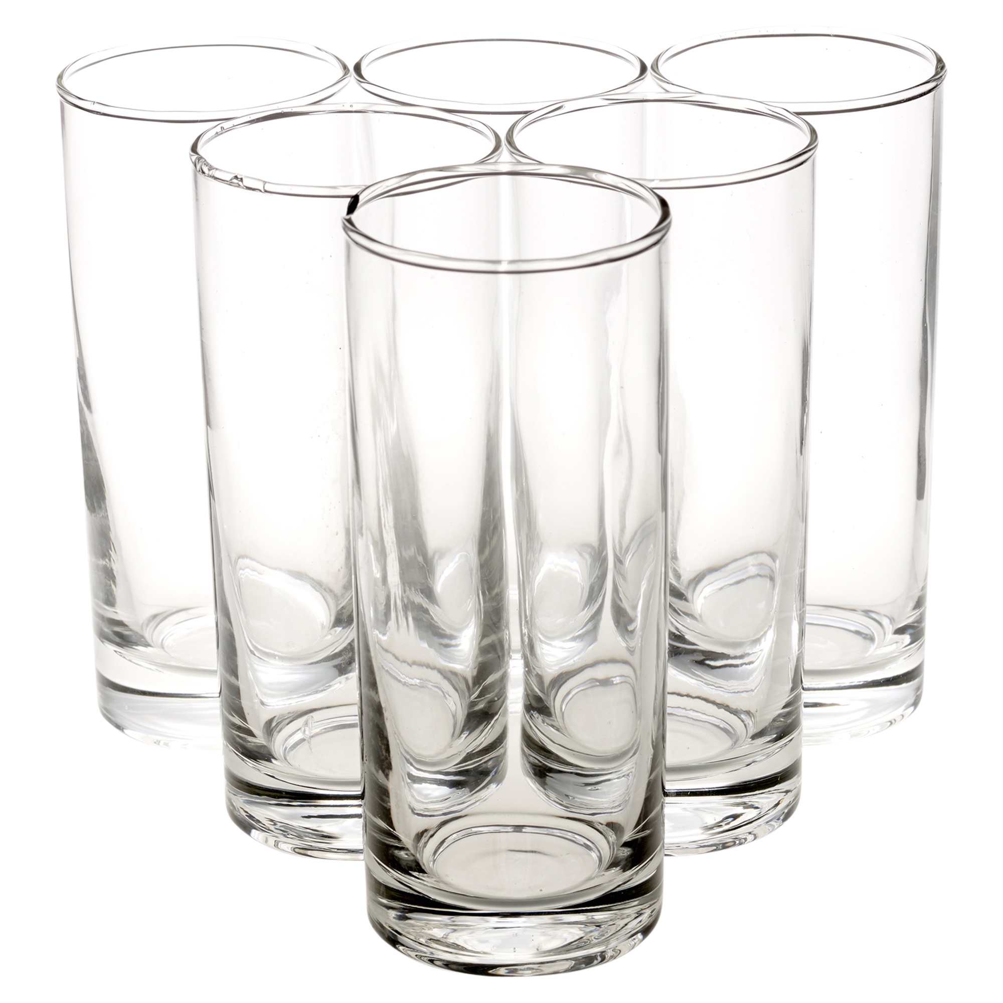 6 x 35cl Tall Classic Hi Ball Drinking Water Glasses Gift Box Set ...