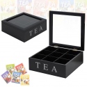 Black Tea Box MDF with 9 Compartments [267955]