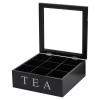 Black Tea Box MDF with 9 Compartments [267955]