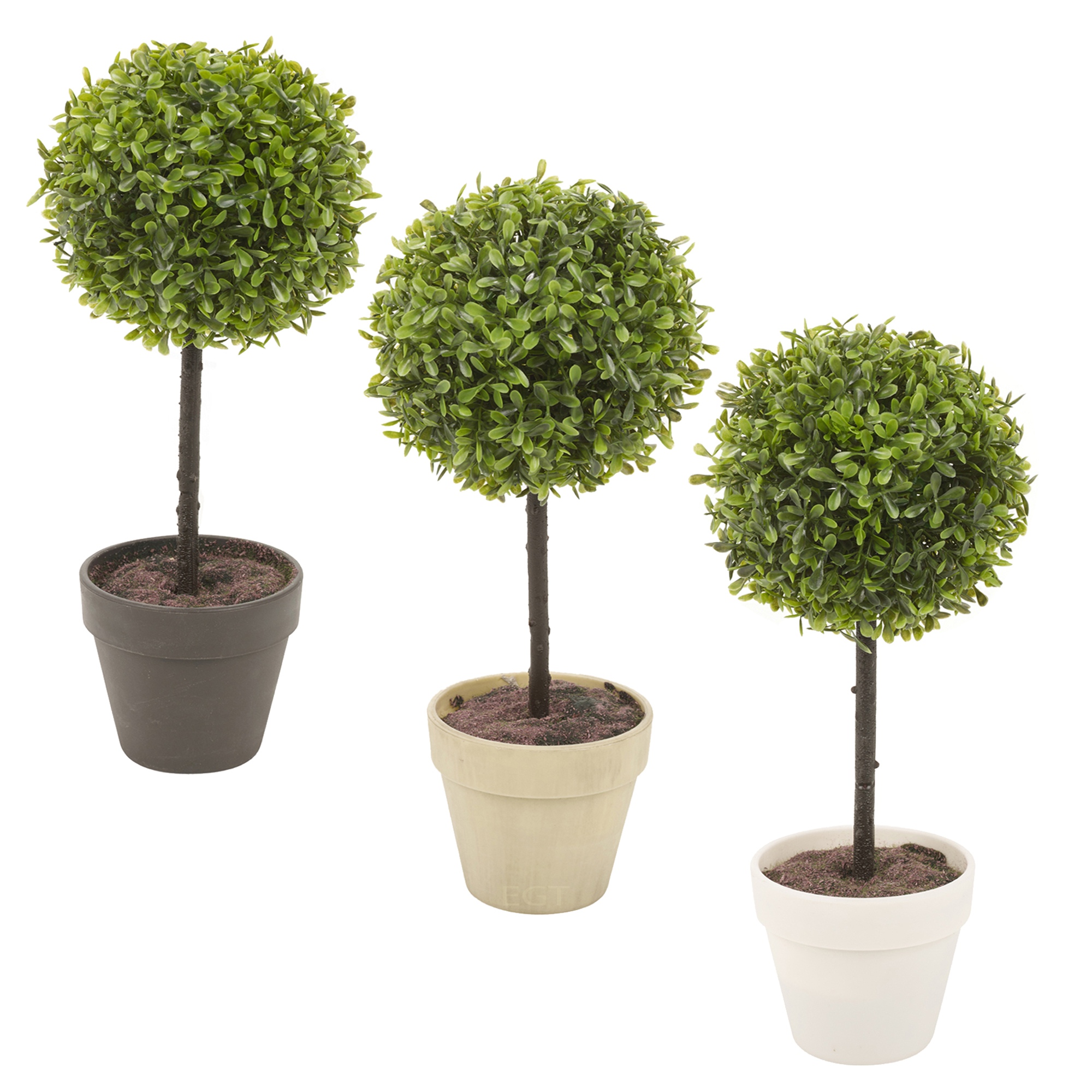 2x Potted Buxus Box Ball Plant Decorative Artificial Indoor
