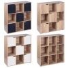 Wooden 9 Cubed Storage Units (Oak)[126366]