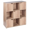 Wooden 9 Cubed Storage Units (Oak)[126366]