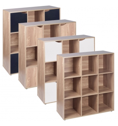 Wooden 9 Cubed Storage Units (Oak)[126366]