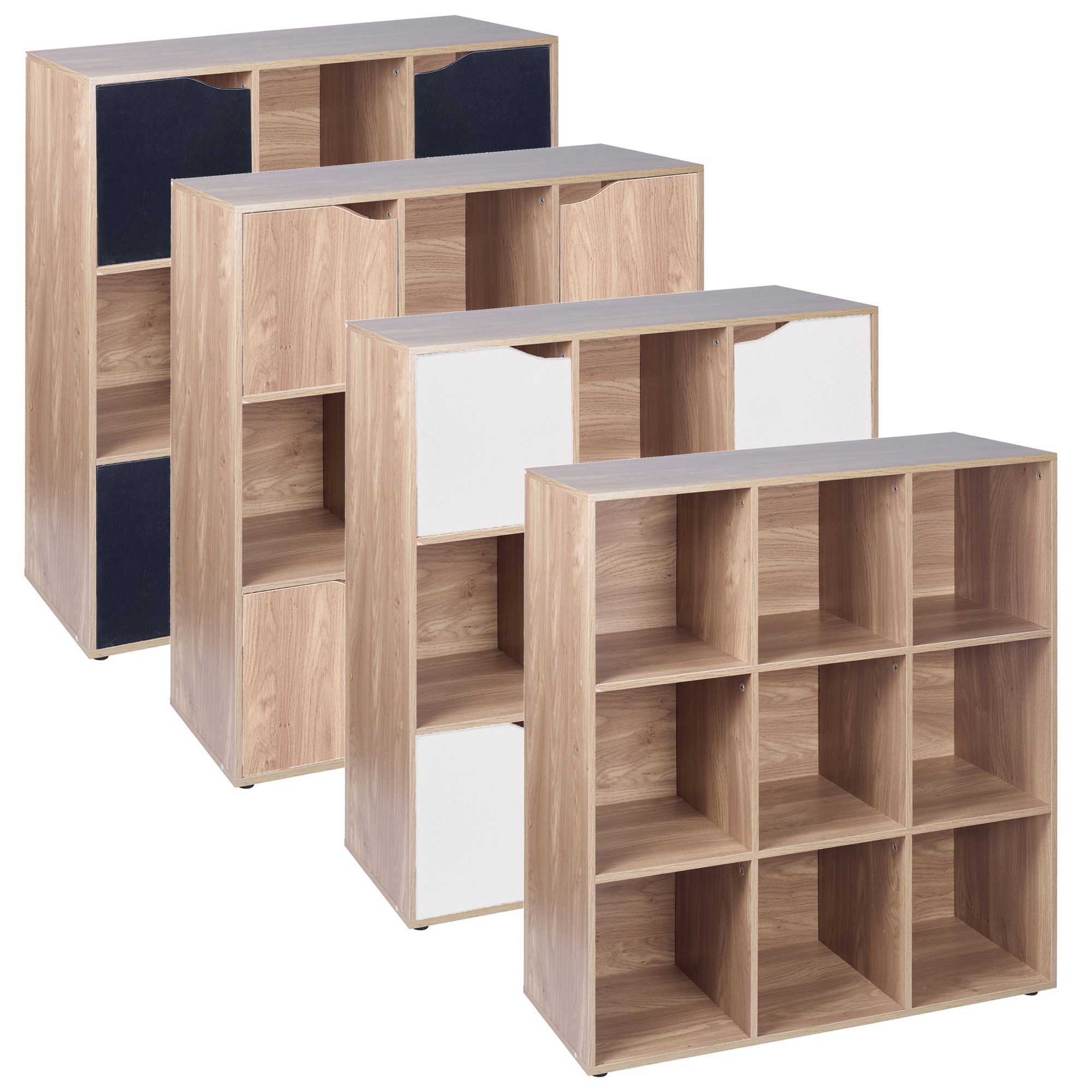 6,9 Cube Oak Modular Bookcase Shelving Display Shelf Storage Unit Wood