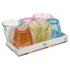 6pc set Colored Drinking Glasses 9oz [140500]