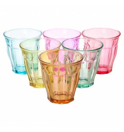 6pc set Colored Drinking Glasses 9oz [140500]
