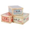 3 Collapsible Storage Boxes With Handles 37x31x16 cm