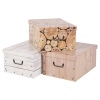 3 Collapsible Storage Boxes With Handles 37x31x16 cm