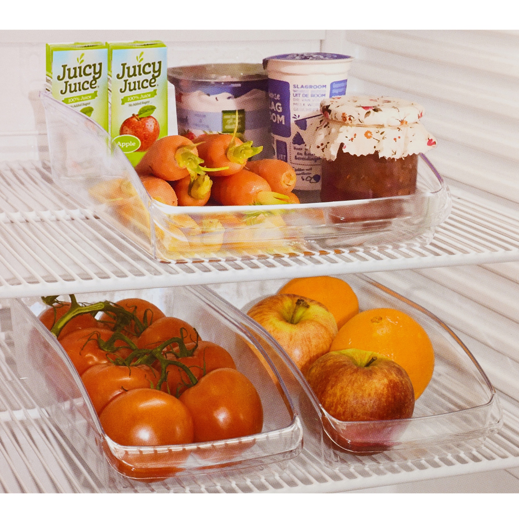 Vegetable Holder Kitchen Fridge Space Saver Storage Holder Organizer UK Fruit