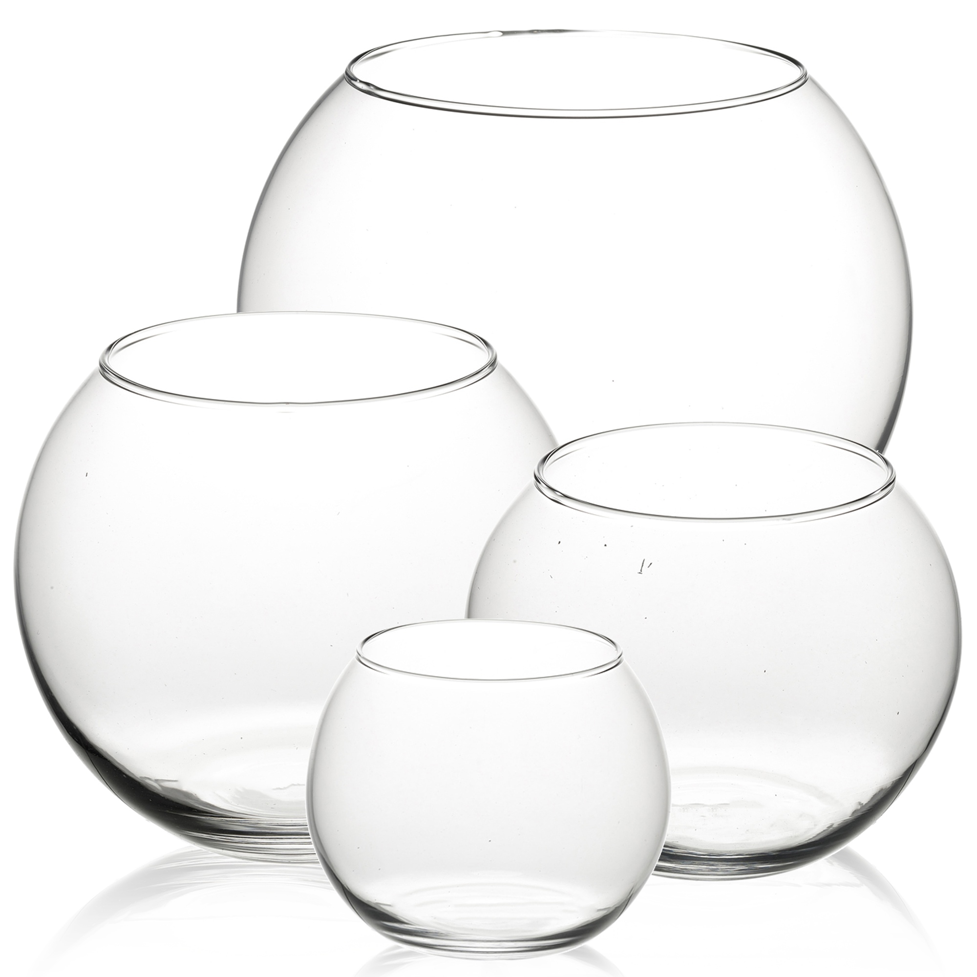 Decorative Round Glass Flower Vase Fish Bowl Balloon Centerpiece