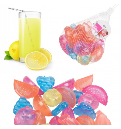 18Pc Plastic Fruit Ice Cube Shapes Multi-Colour [142993]