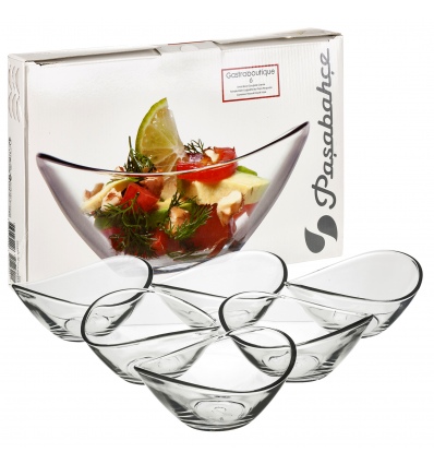 Glass Curved Dessert Bowl x6 [30498][342996]