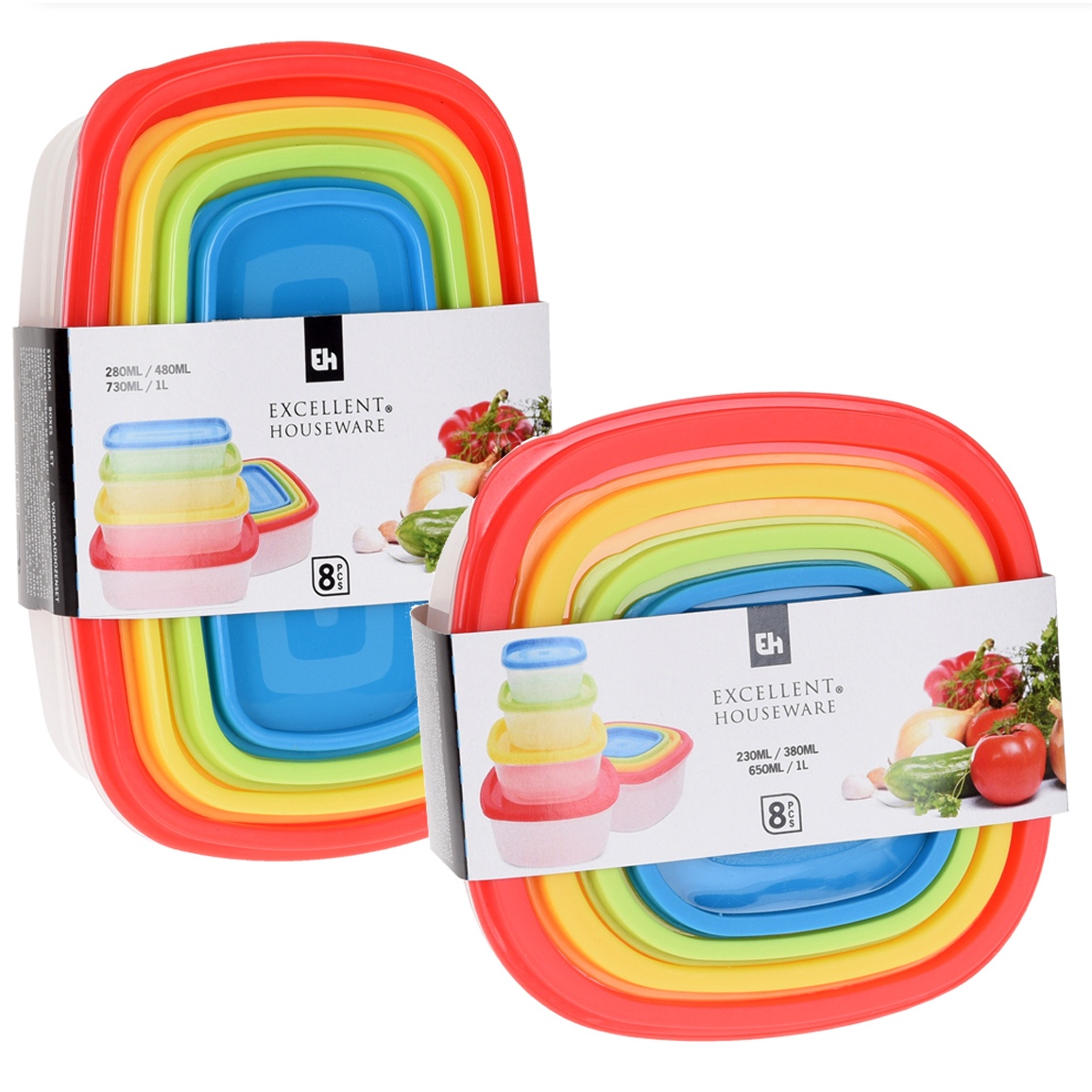 nesting food containers with lids