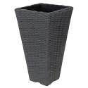 Square Woven Rattan Look Planter [579936]