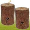 Wood Log Candle with Citronella [184044]