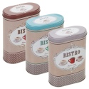 Oval Storage Tins Box Bistro Design [964619]