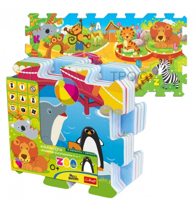 Educational 5 In 1 Foam Puzzle - Zoo Fun [60695]