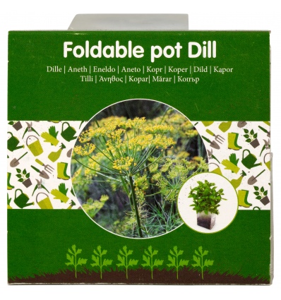 5 Foldabble Herb Pots - LEMON BALM/PARSLEY/DILL/BASIL/MINT [353146]