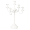 White Aluminium 5 Arm Candle Holder 38cm  [321269]