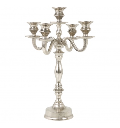 30cm Silver 5 Arm Candle Holder [255174]