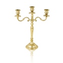 Gold 3 Arm Candle Holder 36cm [266866]
