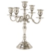 White Aluminium 5 Arm Candle Holder 38cm  [321269]