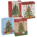 4 Assorted Christmas Tree Gift Bags [671271]