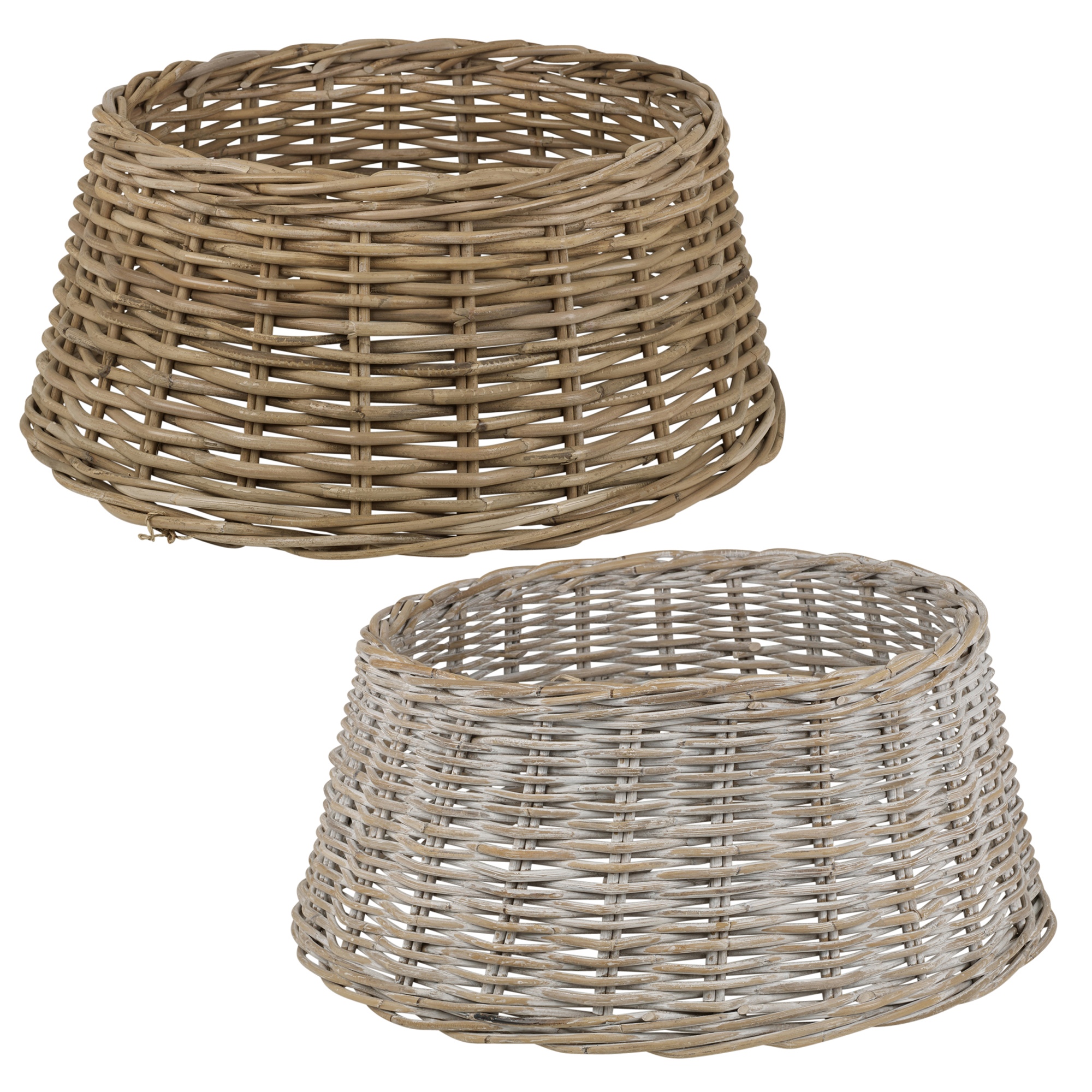 70cm Base Gold ALT90 Christmas Willow Tree Skirt Base Cover Grey Brown silver Wicker Decoration