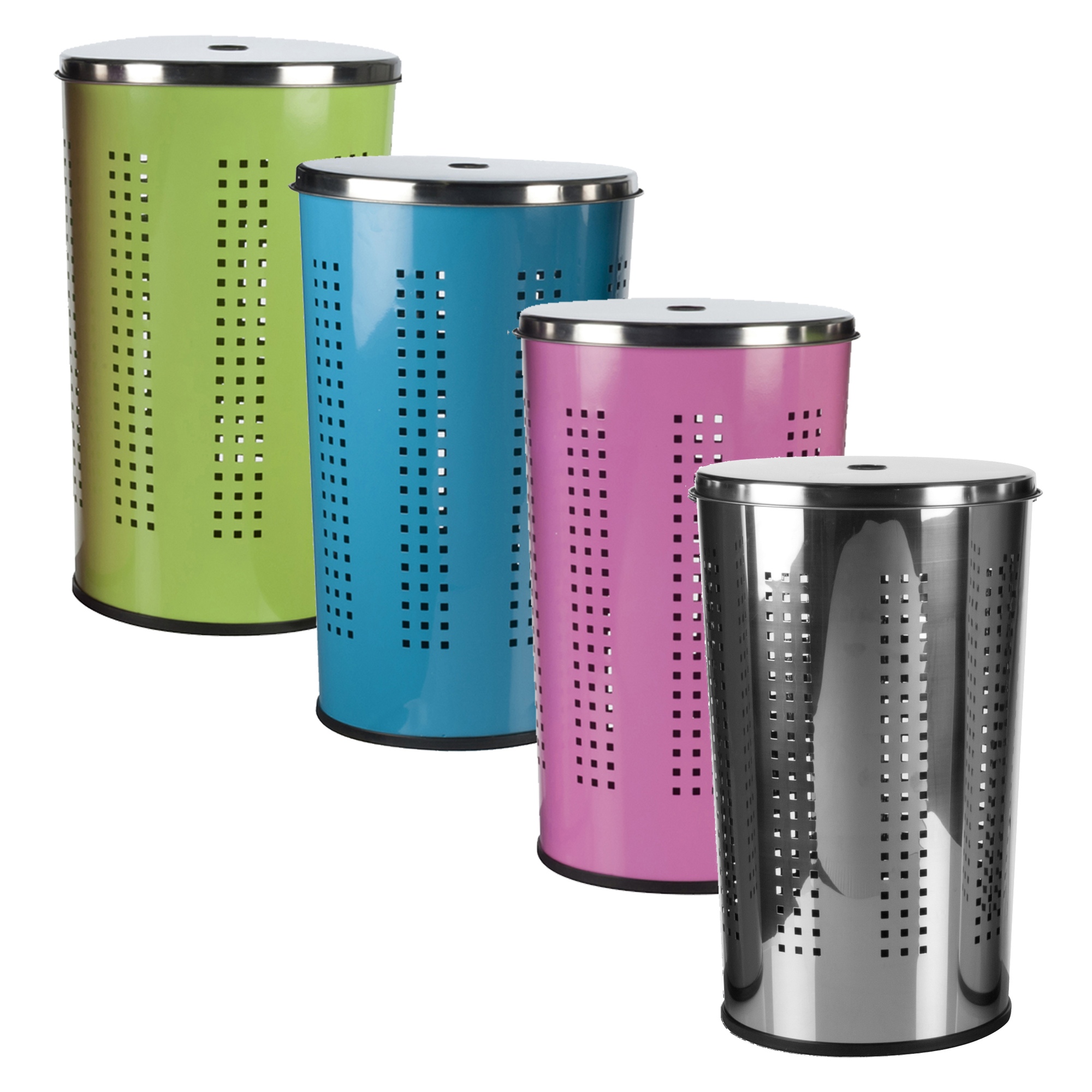 Heavy Duty 40L Metal Laundry Basket Bin Washing Clothes Storage Hamper