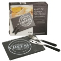 3pc Rectangle Cheese & Knife Set [557965]