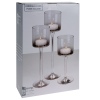 Set of 3 Silver Candle Holder [370472]