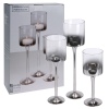 Set of 3 Silver Candle Holder [370472]