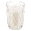 Aromatic White Candle In Glass Holder - Clear Cotton